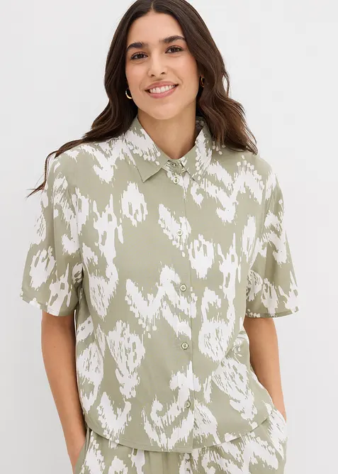 Camicetta in viscosa con fantasia etnica, bonprix