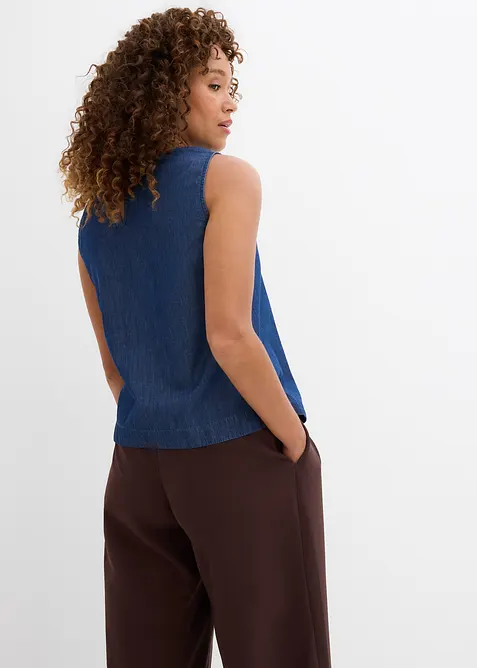 Top in jeans di cotone biologico, bonprix