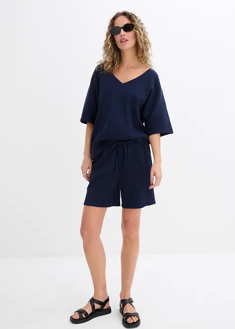 Maglia in puro cotone a trama operata, bonprix