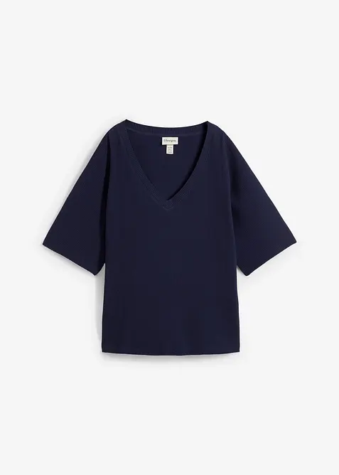 Maglia in puro cotone a trama operata, bonprix