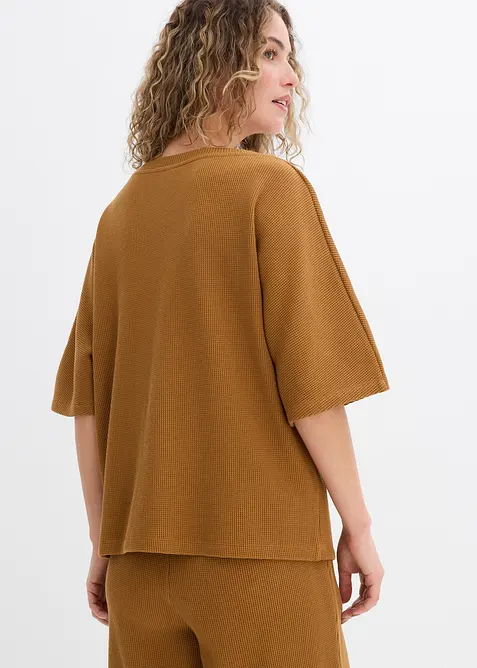 Maglia in puro cotone a trama operata, bonprix