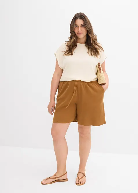 Shorts in puro cotone a trama operata, bonprix