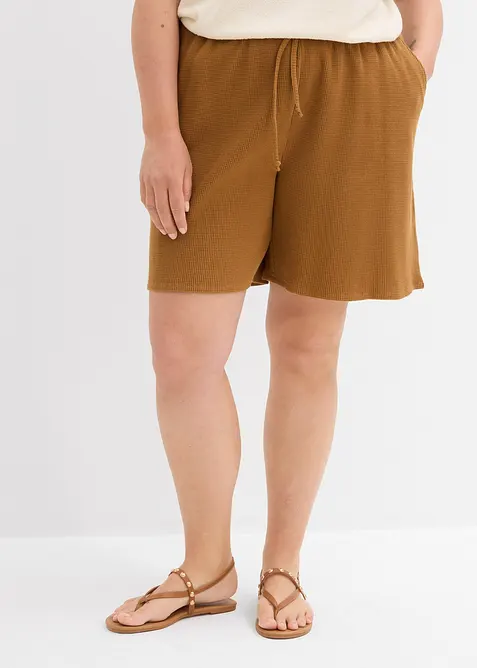 Shorts in puro cotone a trama operata, bonprix