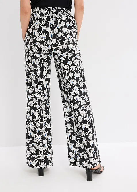 Pantaloni a palazzo in tessuto operato, bonprix