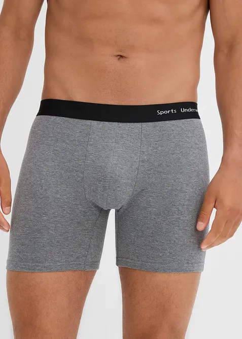 Boxer aderenti a mezza lunghezza con cotone (pacco da 3), bonprix