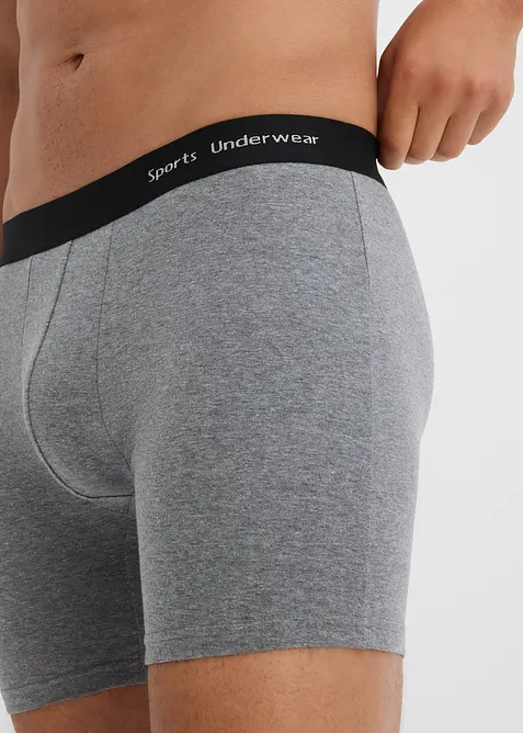 Boxer aderenti a mezza lunghezza con cotone (pacco da 3), bonprix