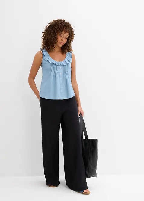 Top in jeans di cotone biologico, bonprix