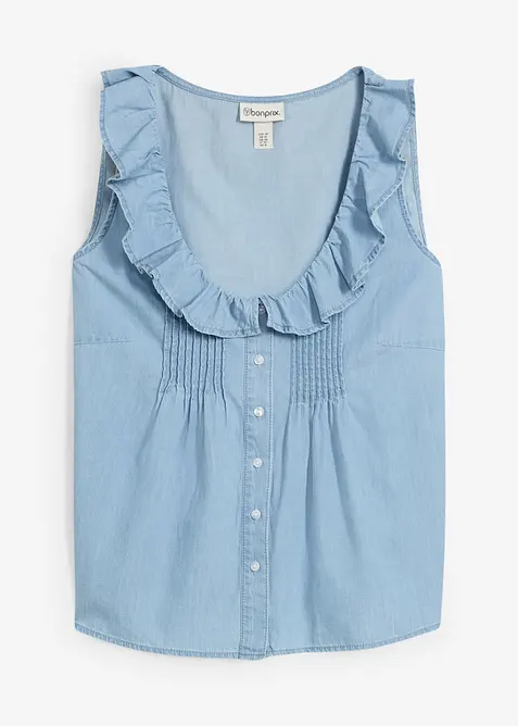 Top in jeans di cotone biologico, bonprix