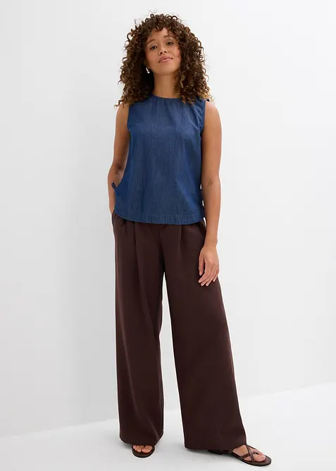 Top in jeans di cotone biologico, bonprix