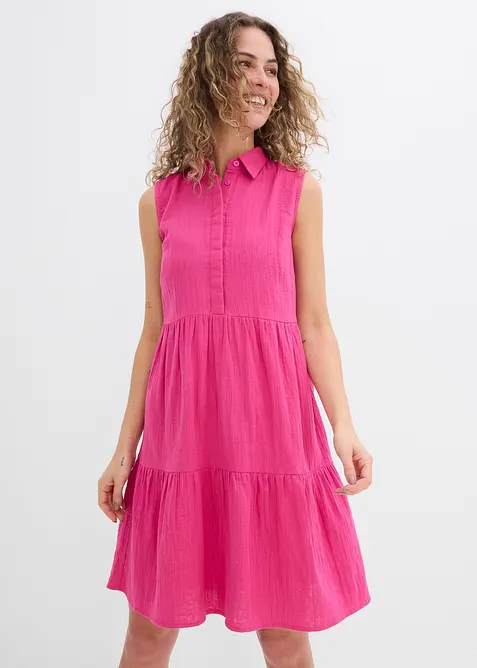 Abito tunica in vaporosa mussola, bonprix