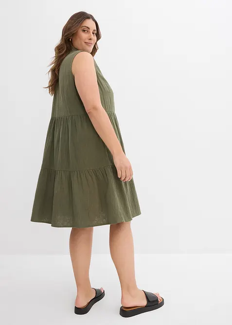 Abito tunica in vaporosa mussola, bonprix