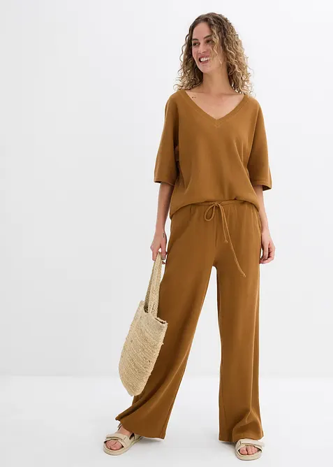 Pantaloni operati in puro cotone, bonprix