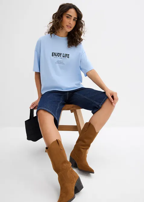 Maxi maglia in puro cotone biologico, bonprix