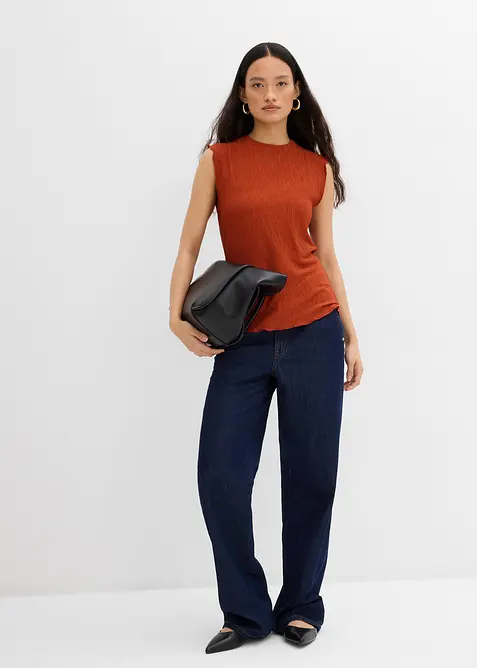 Top in crinkle strutturato, bonprix