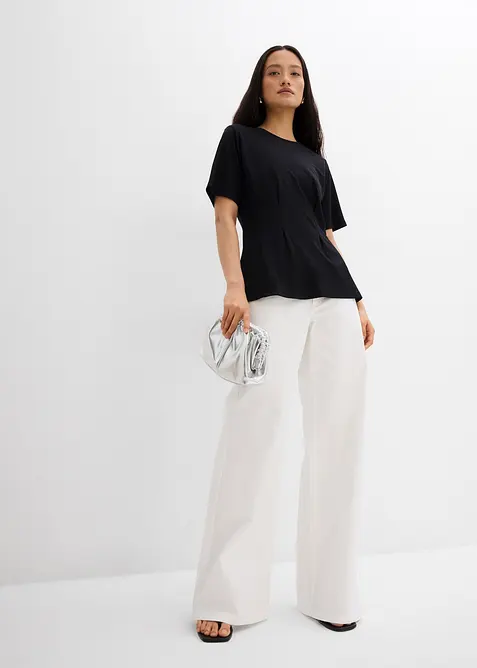 Maglia sfiancata realizzata in morbido Punto di Roma, bonprix