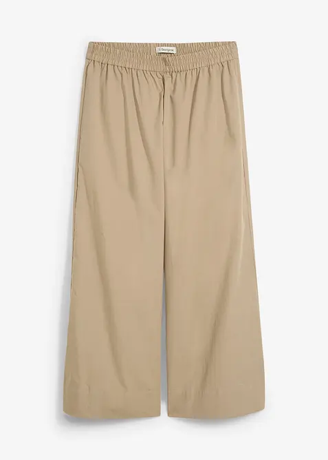 Pantaloni culotte ampi in puro cotone, bonprix