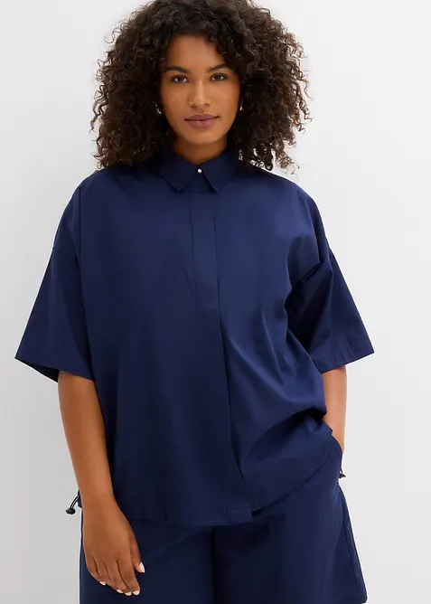 Blusa oversize in puro cotone, bonprix