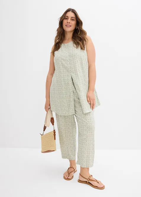 Blusa lunga in morbida viscosa, bonprix