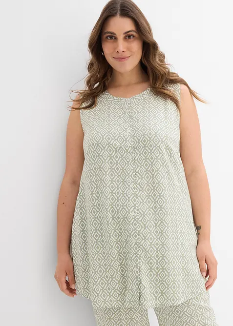 Blusa lunga in morbida viscosa, bonprix