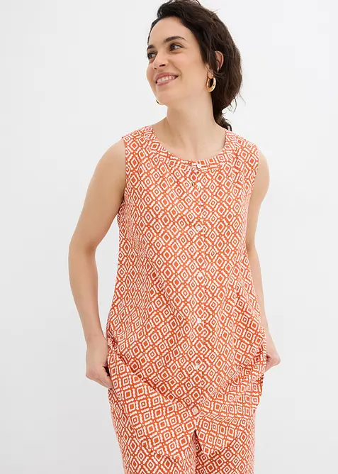 Blusa lunga in morbida viscosa, bonprix