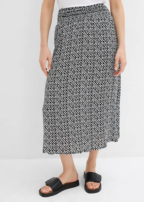 Gonna lunga in viscosa crinkle, bonprix