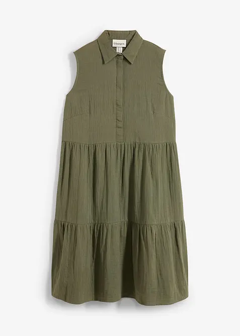 Abito tunica in vaporosa mussola, bonprix