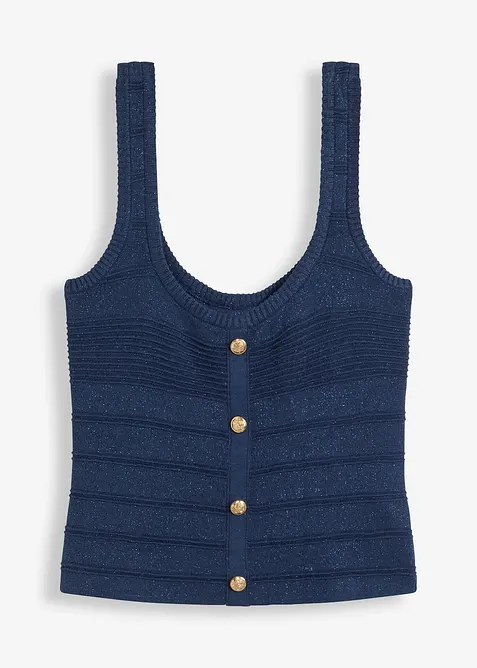Top in maglia con effetto metallizzato, bonprix