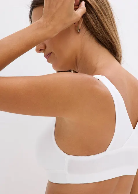 Reggiseno senza ferretto con chiusura davanti e cotone biologico (pacco da 2), bonprix