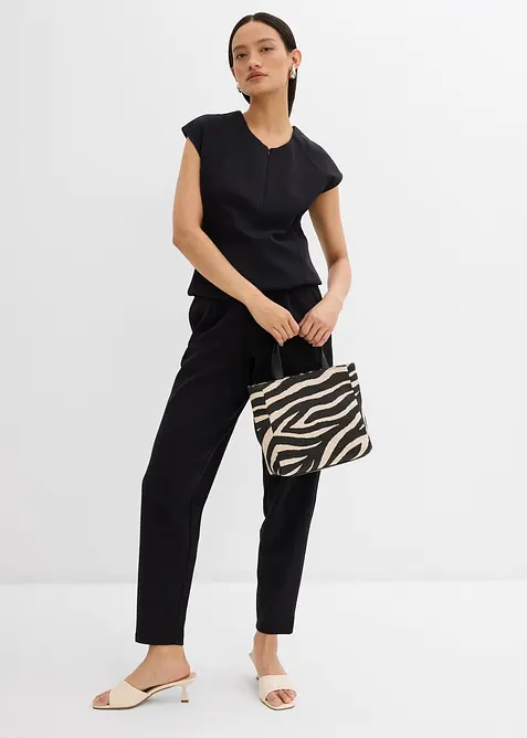 Pantaloni alla caviglia in piquet, bonprix