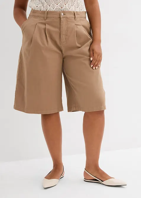 Bermuda lunghi in misto cotone elasticizzato, bonprix