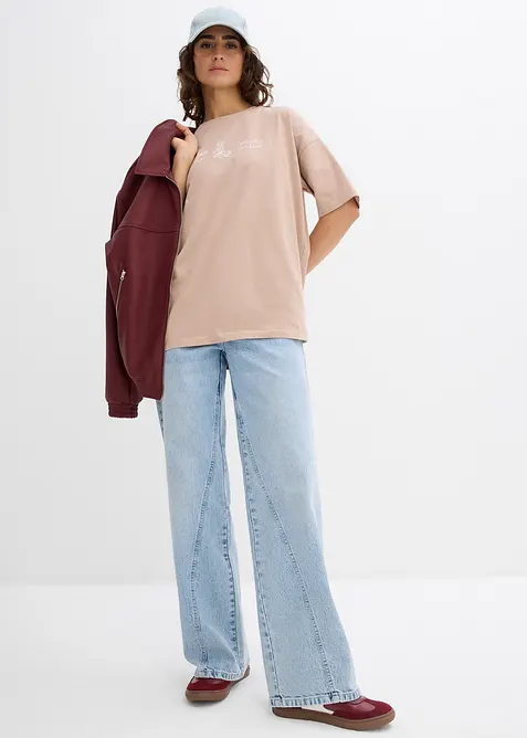 Maglia lunga in puro cotone biologico, bonprix