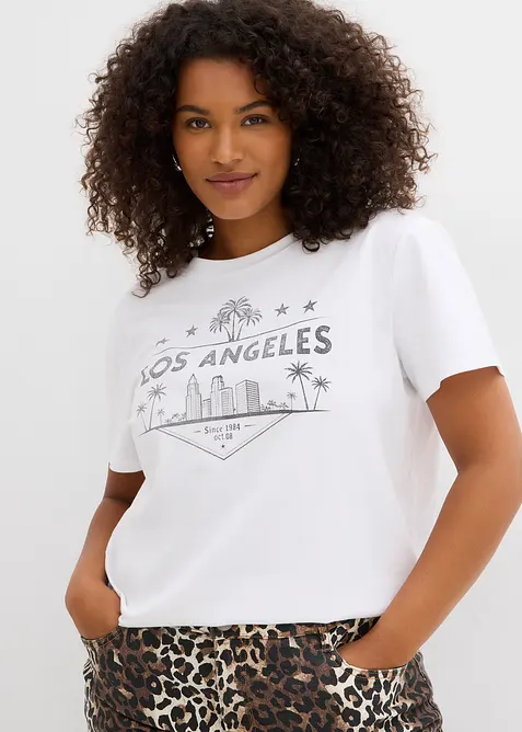 T-shirt corta in jersey, bonprix