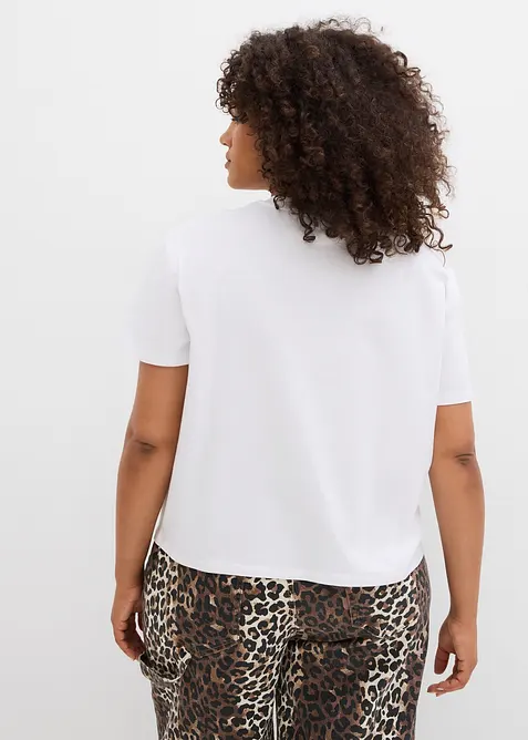 T-shirt corta in jersey, bonprix