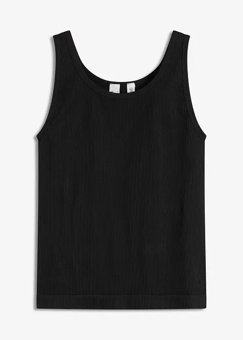 Top lungo in maglina a coste senza cuciture, bonprix