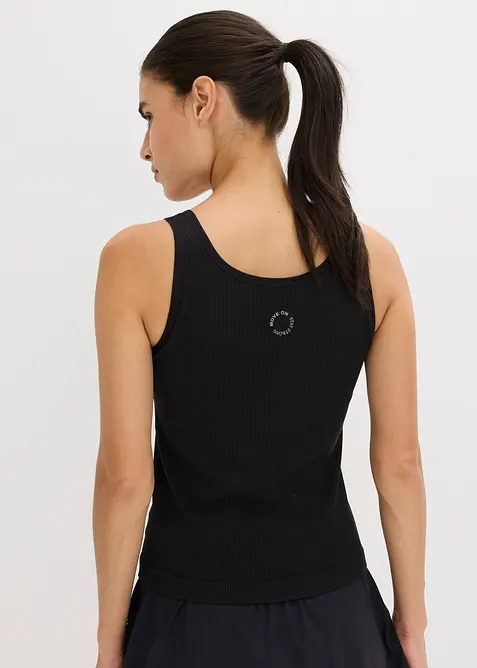 Top lungo in maglina a coste senza cuciture, bonprix