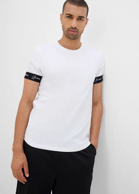 T-shirt in puro cotone biologico, slim fit, bonprix