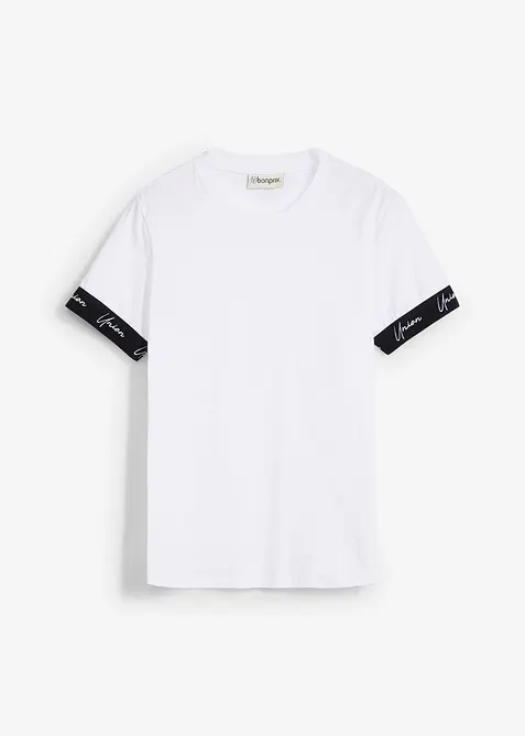 T-shirt in puro cotone biologico, slim fit, bonprix