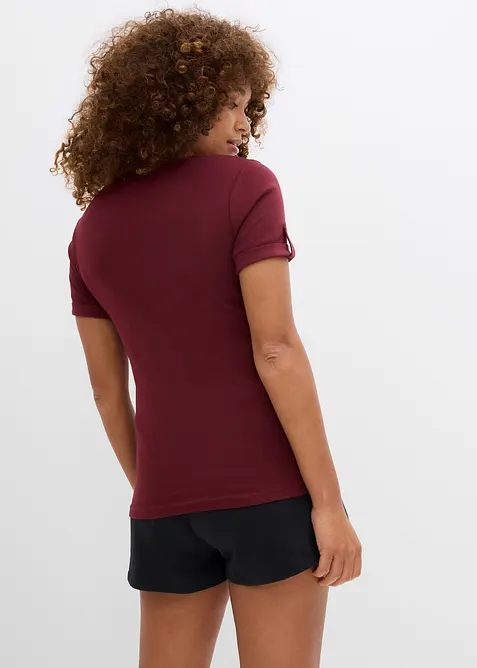 Maglia serafino in puro cotone, bonprix