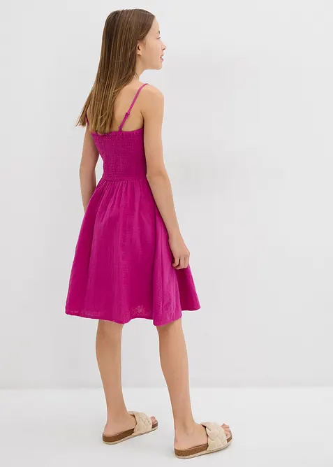 Abito in mussola vaporosa con spalline sottili, bonprix