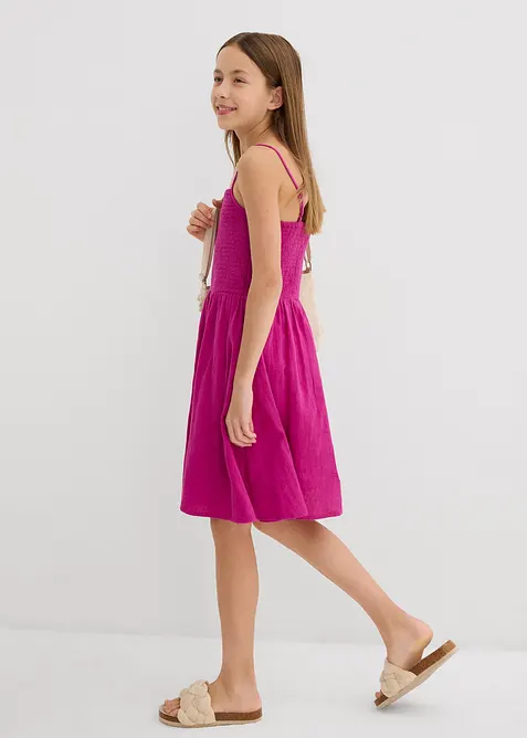 Abito in mussola vaporosa con spalline sottili, bonprix