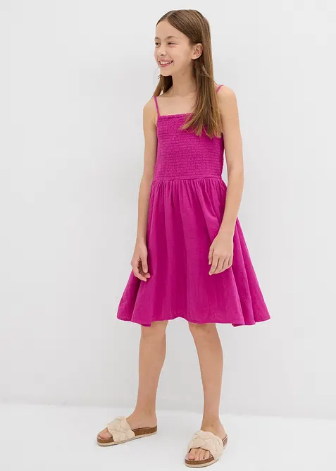 Abito in mussola vaporosa con spalline sottili, bonprix