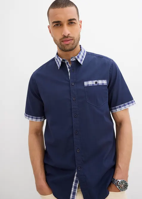 Camicia a maniche corte in puro cotone, bonprix