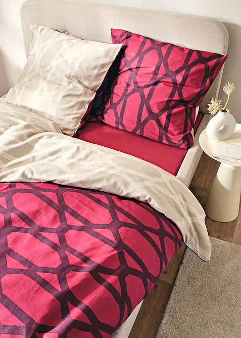 Biancheria da letto double-face in fantasia grafica, bonprix