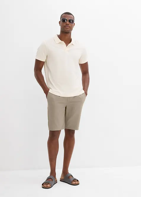 Bermuda con elastico in vita in puro cotone, regular fit, bonprix