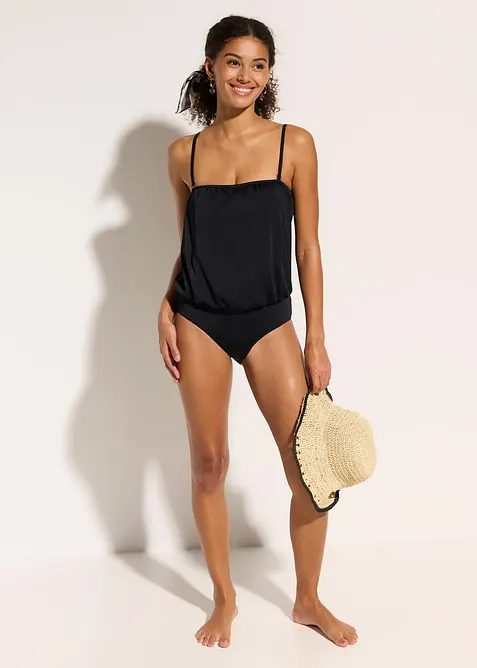 Costume intero a fascia con spalline staccabili, bonprix