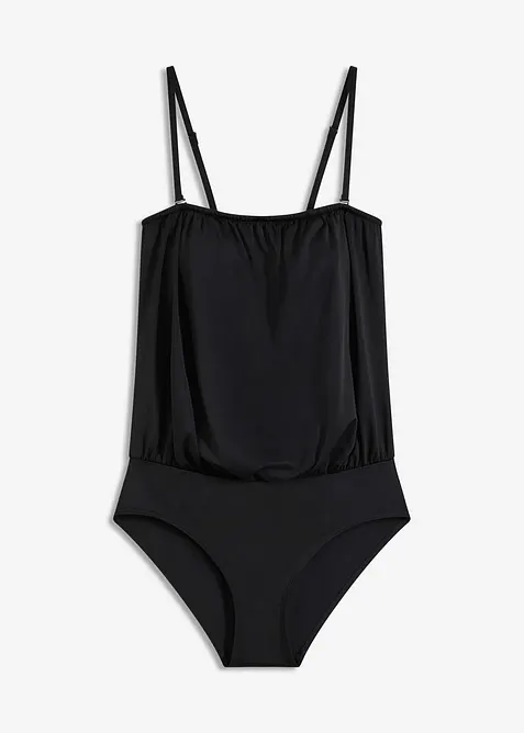 Costume intero a fascia con spalline staccabili, bonprix