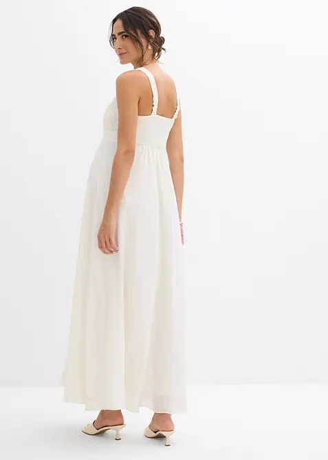 Abito da sposa prémaman con pizzo, satin e georgette, bonprix