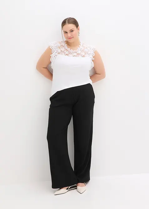 Maglia con inserto in pizzo, bonprix