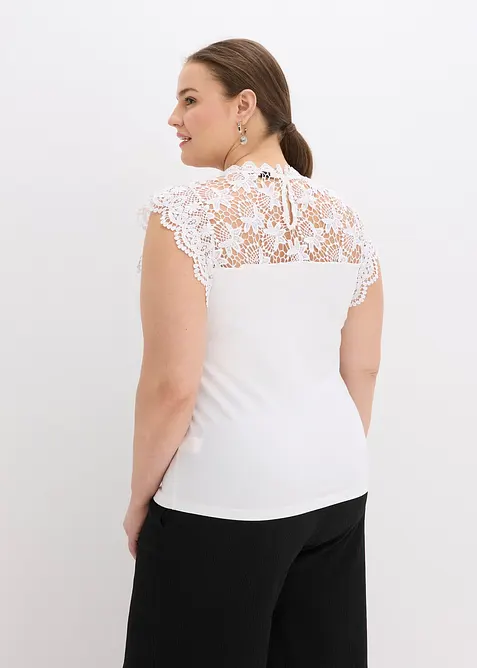 Maglia con inserto in pizzo, bonprix
