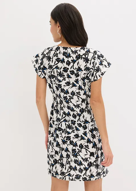 Abito con maniche ad aletta in tessuto strutturato, bonprix